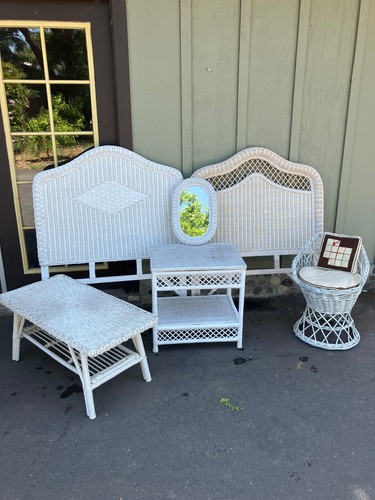 Rattan bedroom set with